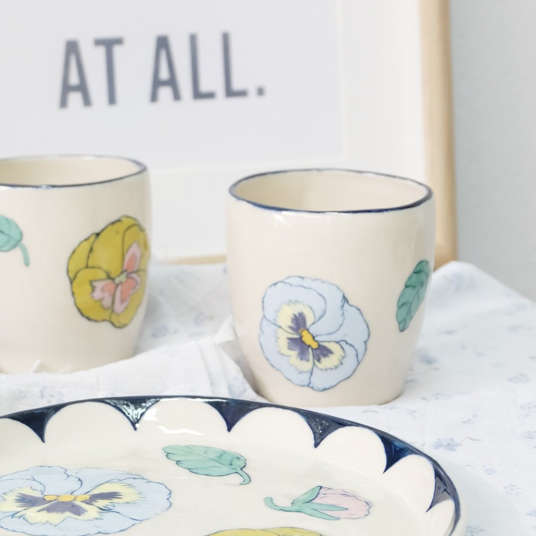PANSY CUP - 咖啡杯/马克杯 - 陶 