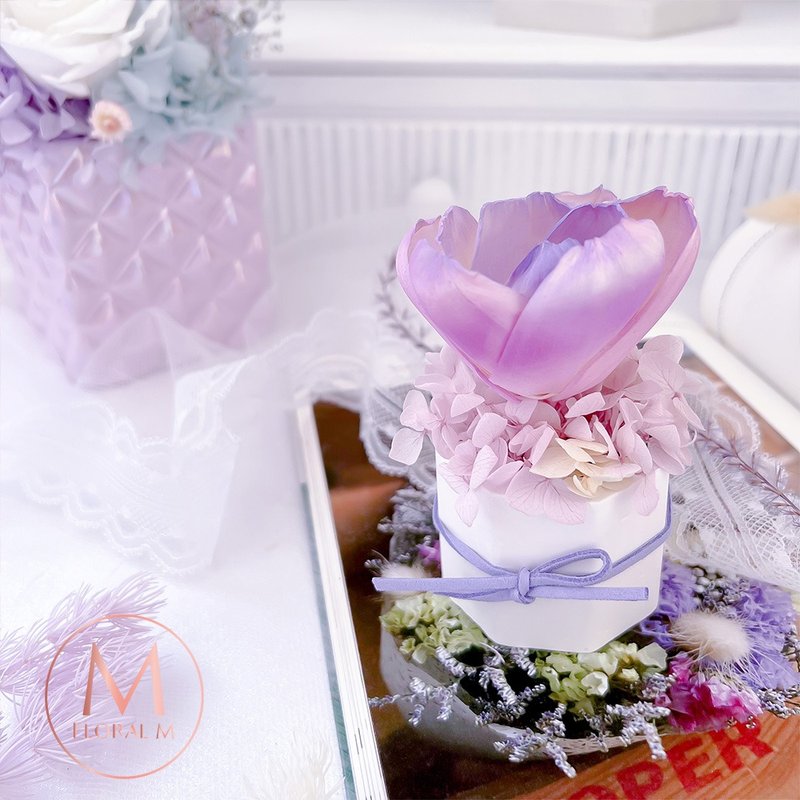 【花系生日】天使少女永生香氛扩香花 安妮紫 (赠送5ml香氛油) - 摆饰 - 植物．花 紫色