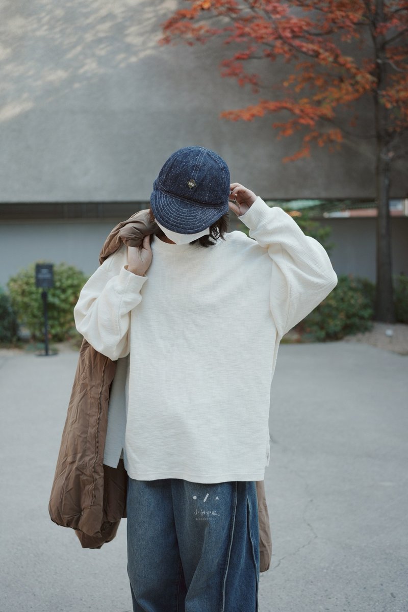底层逻辑粗粒感厚磅宽松上衣 - 2色 - 米白 - 女装上衣 - 棉．麻 白色