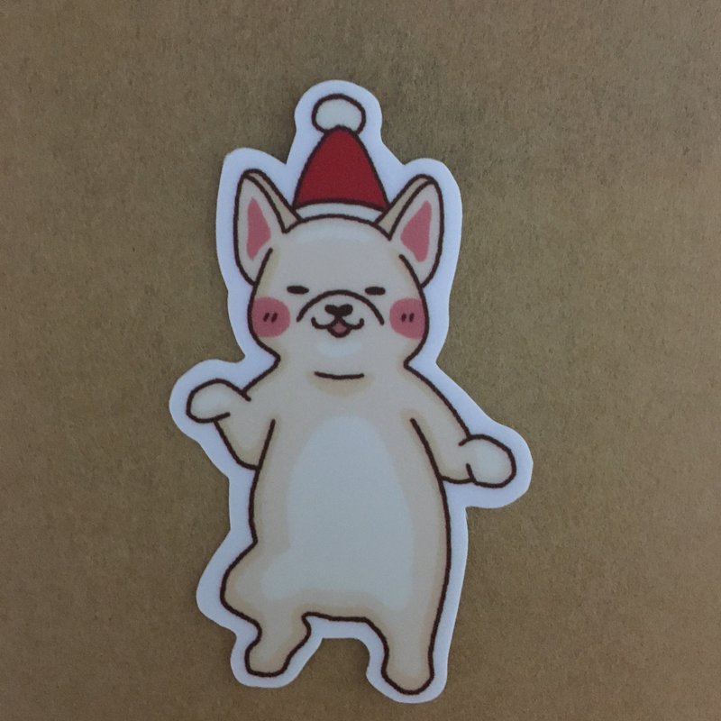 法斗日常趴踢小防水贴纸 SS0054 - 贴纸 - 防水材质 金色