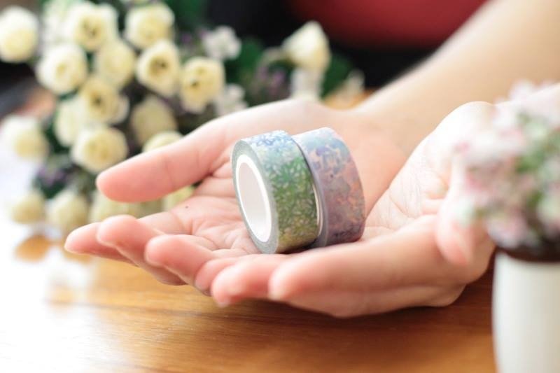 水彩纹样 日本和纸胶带 两卷入 10*15 - 纸胶带 - 纸 多色