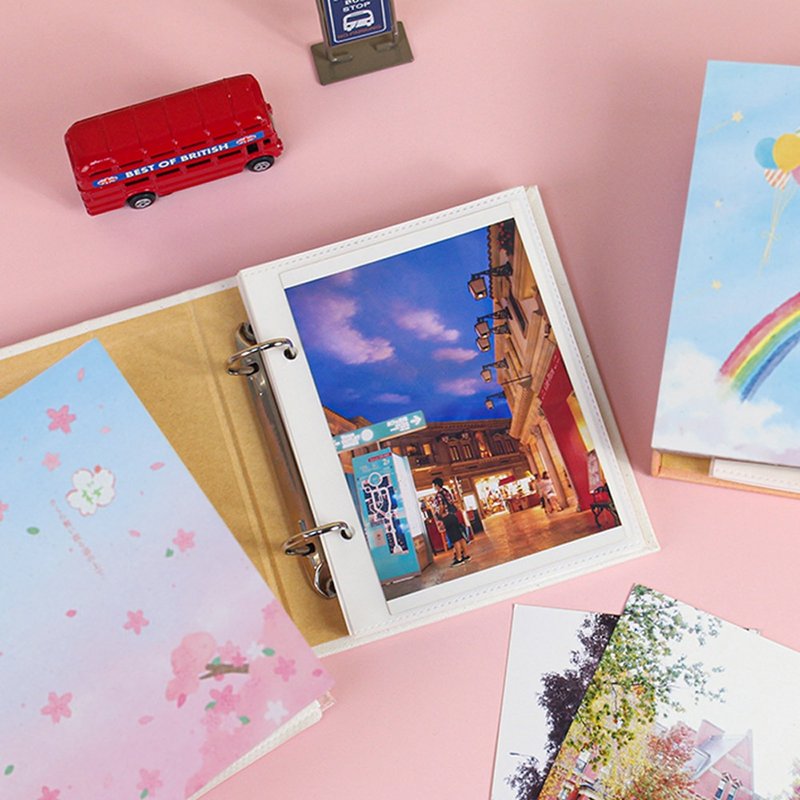 Chuyu B6/32K2孔单格麻布相本/相册/相册/小相册/可放50张4x6相片 - 相簿/相册 - 纸 多色