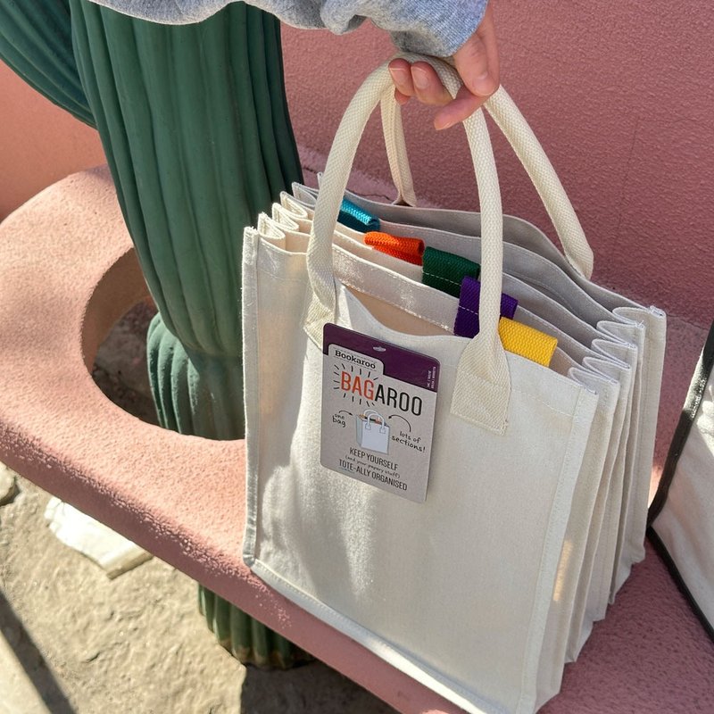 风琴式收纳包 防泼水棉质5层分格颜色标签学习书包 英国Bookaroo - 手提包/手提袋 - 其他材质 