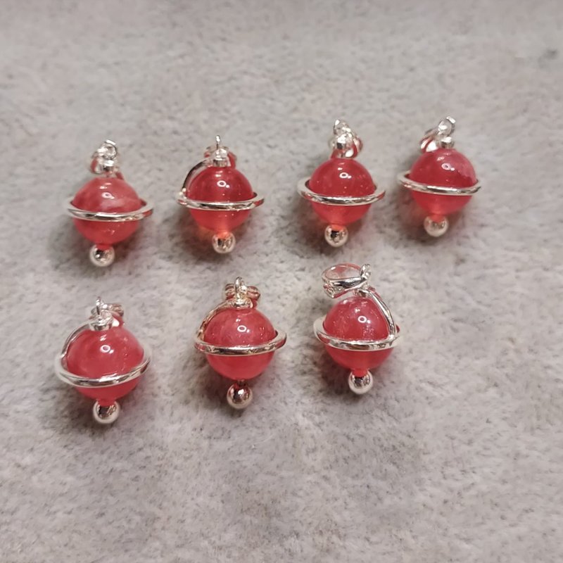 阿根廷冰种红纹925银吊饰 - 吊饰 - 半宝石 