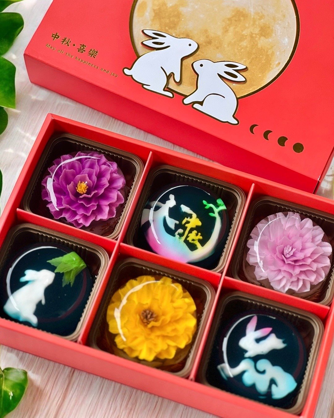 中秋果冻花礼盒 - 蛋糕/甜点 - 新鲜食材 粉红色