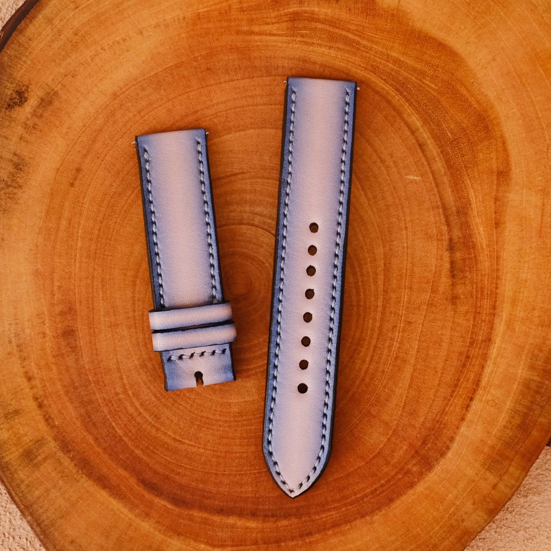 Garmin Watch Band With Quickfit Garmin Connector - 表带 - 真皮 蓝色