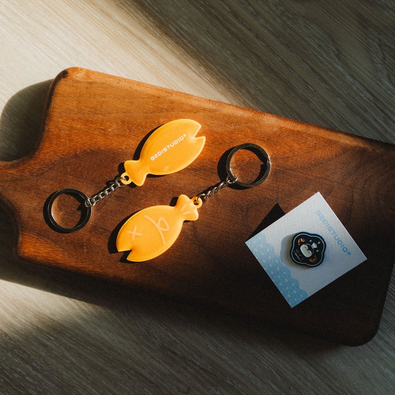 鱼鱼反光吊饰 - 吊饰 - 塑料 橘色