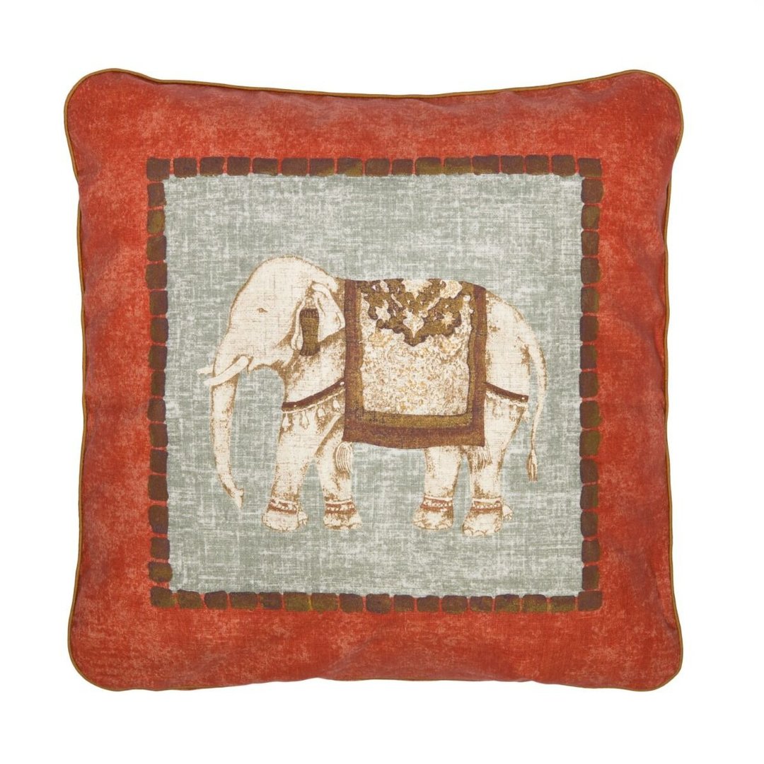 泰国 抱枕/枕套 Traditional Elephant - Orange - 枕头/抱枕 - 亚麻 橘色