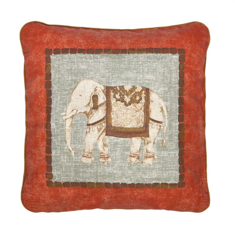 泰国 抱枕/枕套 Traditional Elephant - Orange - 枕头/抱枕 - 亚麻 橘色