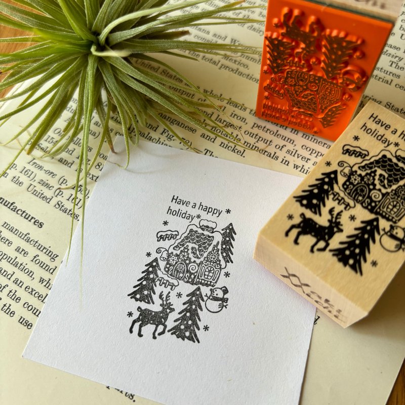 Hexenhaus 和冬季森林邮票 - 印章/印台 - 橡胶 