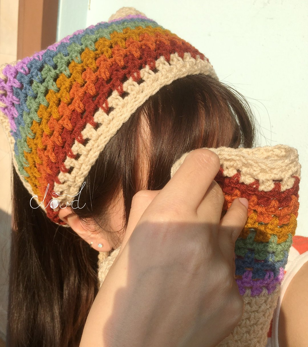 Kerchief crochet - 发饰 - 聚酯纤维 多色