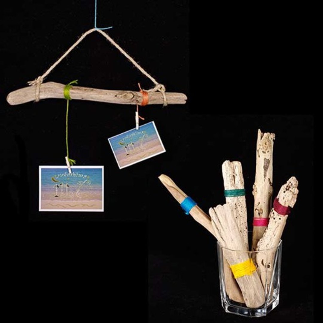 Let's make it: Driftwood mobile using driftwood materials, Driftwood hanger, Nat - 摆饰 - 木头 