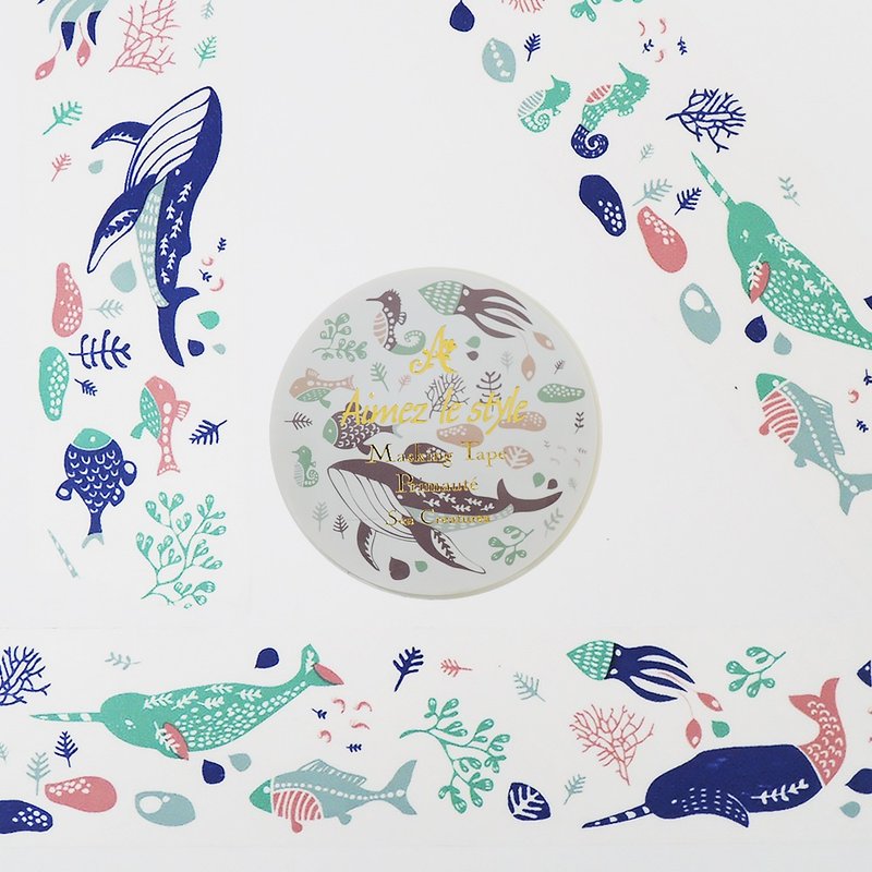 Aimez le style纸胶带-海洋动物<A03768> - 纸胶带 - 纸 多色