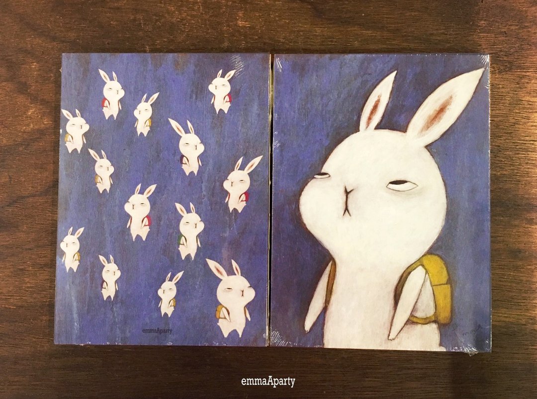 emmaAparty插画笔记本:不想上班兔 - 笔记本/手帐 - 纸 