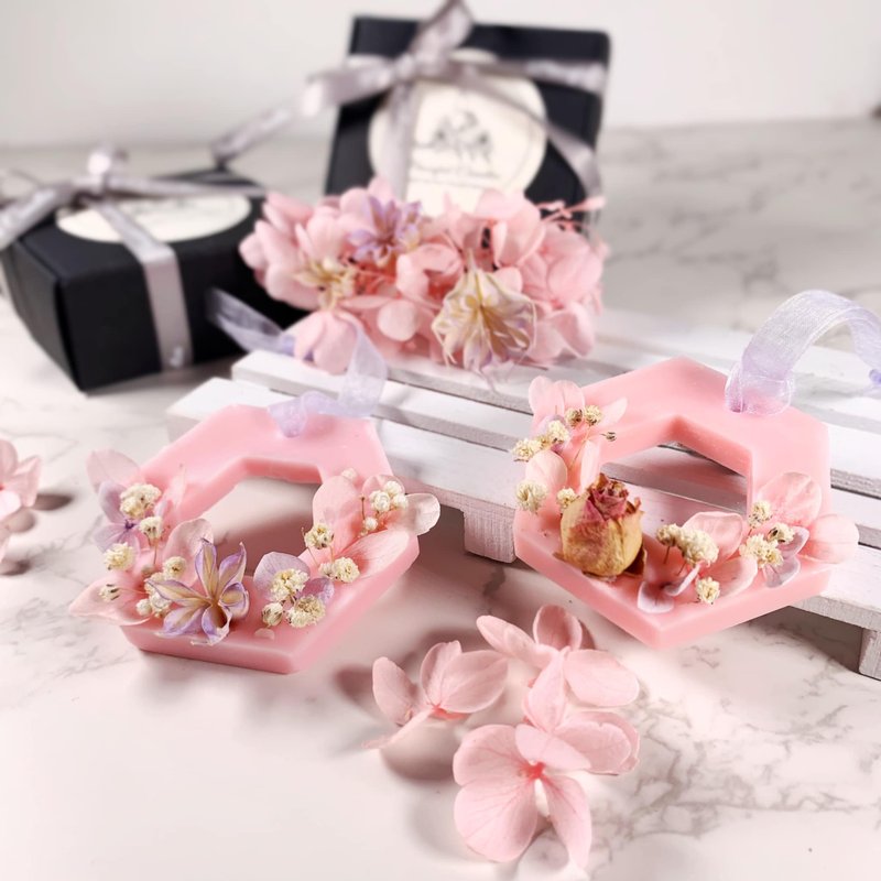 干燥花香薰蜡片 ( 40件以上订制) - 蜡烛/烛台 - 蜡 粉红色