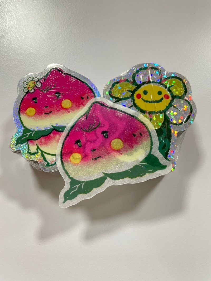 寿桃仙人 贴纸 Peach Stickers - 贴纸 - 纸 