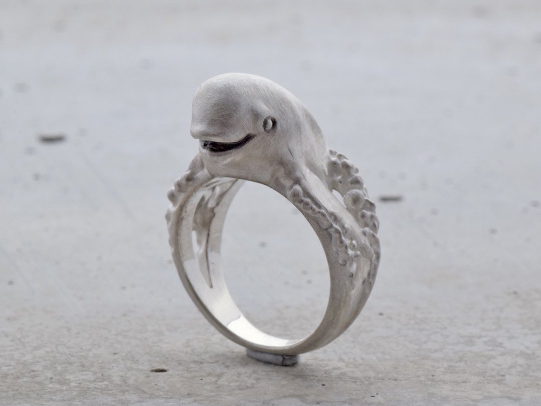 Finless porpoise ring - 戒指 - 其他金属 银色