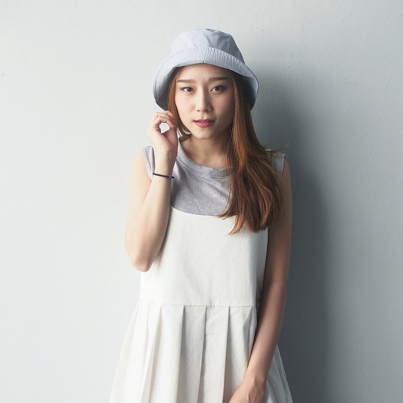 自然时尚连身裙-白色 - 洋装/连衣裙 - 棉．麻 白色