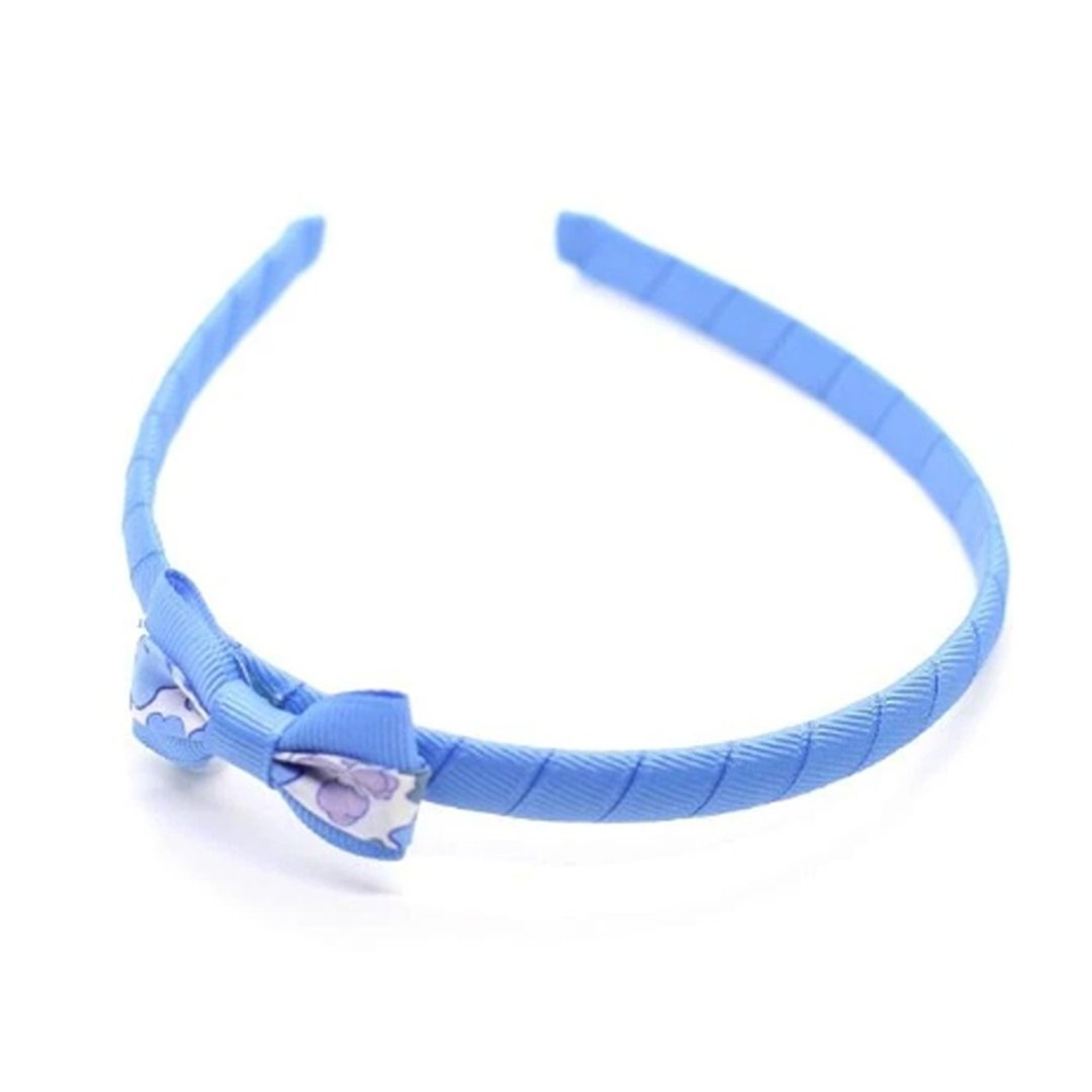 英国Ribbies 双色缎带蝴蝶结发圈-Liberty Besty Blue - 发饰 - 聚酯纤维 