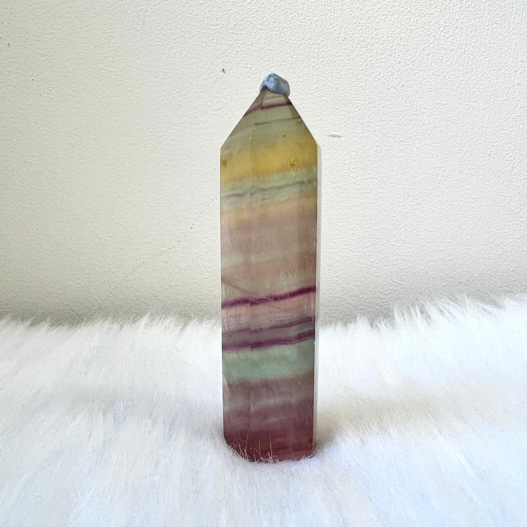彩萤石柱 | 水晶 | 水晶柱 | 水晶摆件 - 摆饰 - 水晶 多色