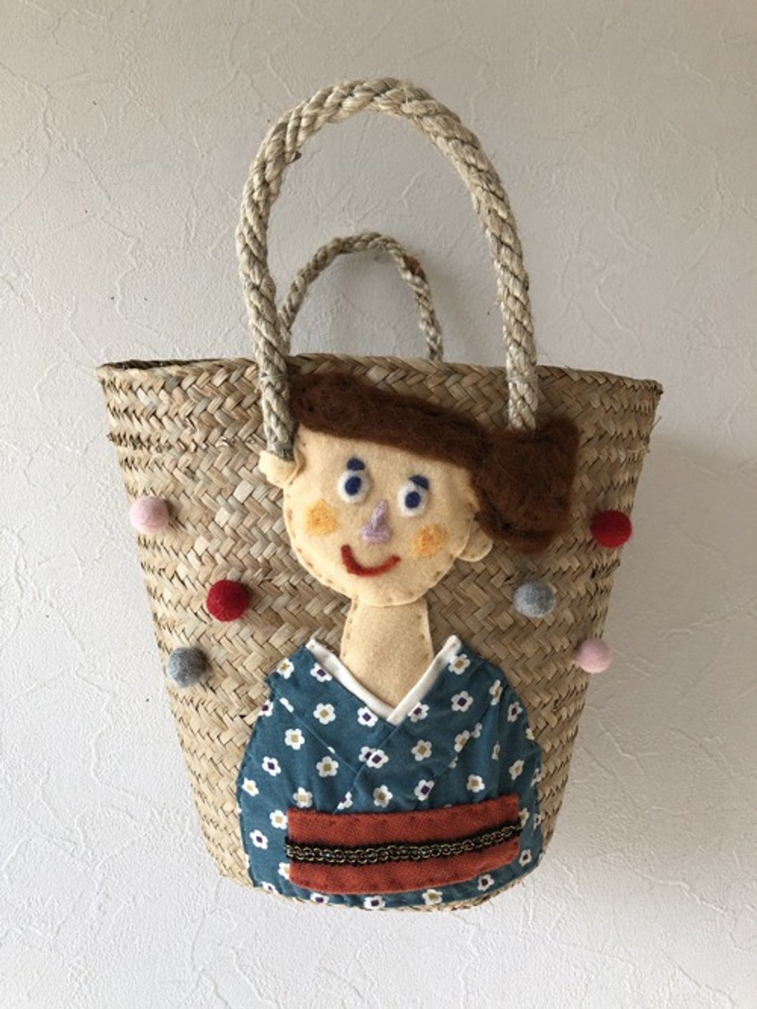 koruri x colore Kimono girl's basket bag - 手提包/手提袋 - 棉 