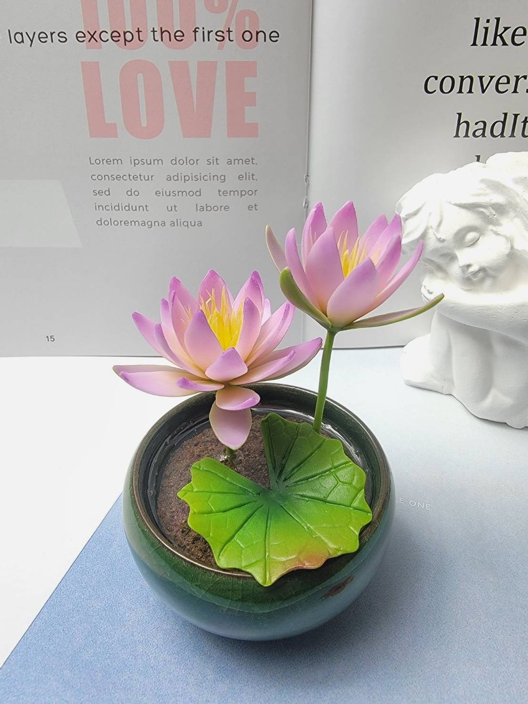 冷瓷土/黏土花艺-睡莲小盆栽/送礼 - 植栽/盆栽 - 粘土 