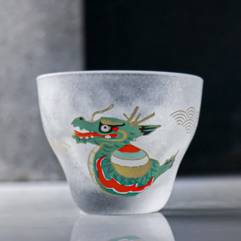 90cc【2024龙年龙杯】 12生肖 日本ADERIA清酒杯 辰龙Dragon生日 - 酒杯/酒器 - 玻璃 绿色