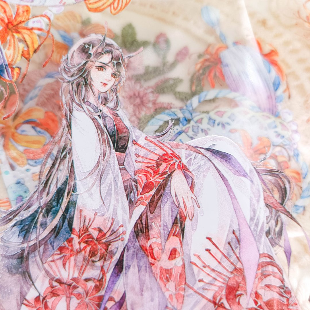GL1205_彼岸紅狐 / 裝飾膠帶 - 纸胶带 - 塑料 多色