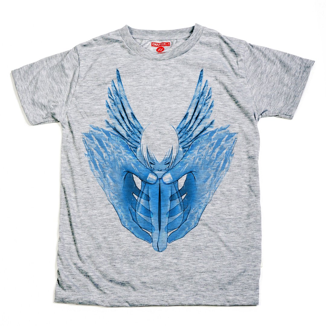 Blue wing unisex men woman cotton mix Chapter One T-shirt - 男装上衣/T 恤 - 棉 白色