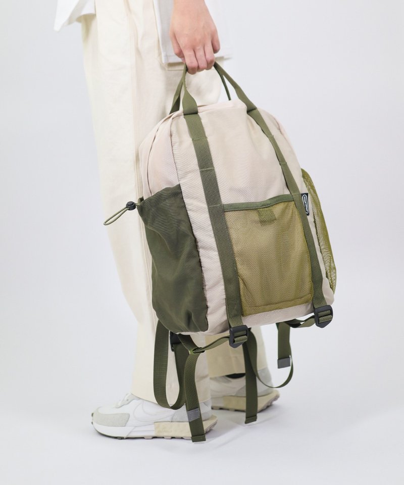 murmur 后背包│my背包 - 米绿 - 后背包/双肩包 - 聚酯纤维 卡其色