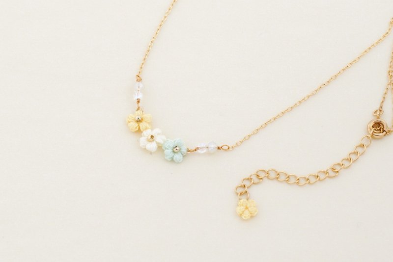 Embroidery thread crochet necklace - 项链 - 绣线 黄色