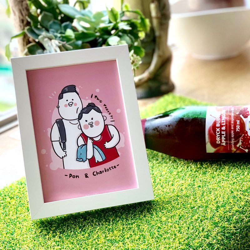 【似颜绘】为你画下一张美好(附相框) - 电子手绘真人画像/绘画/插画 - 纸 多色