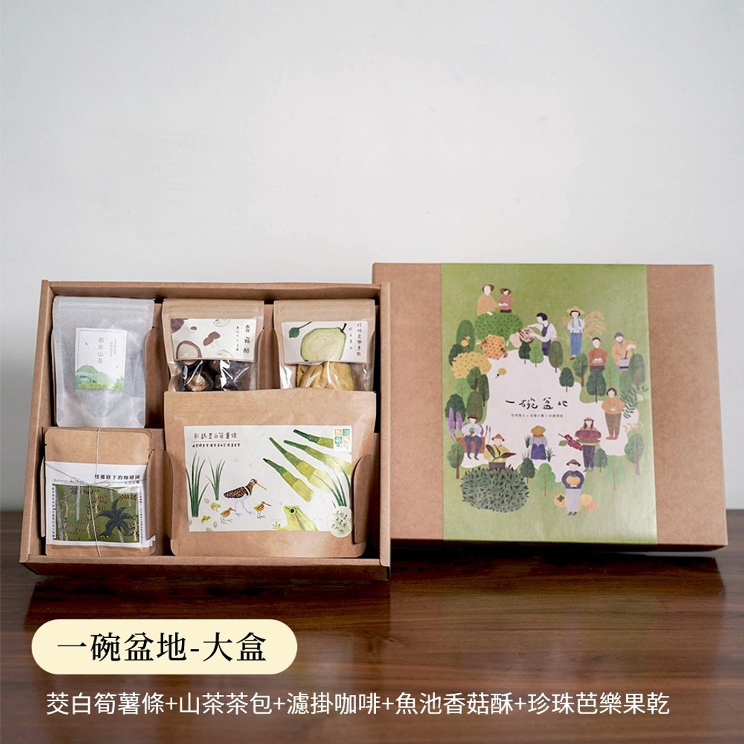 【端午礼盒】一碗盆地 |友善小农/鱼池山茶/生态茭白笋/送礼推荐 - 零食/点心 - 新鲜食材 卡其色