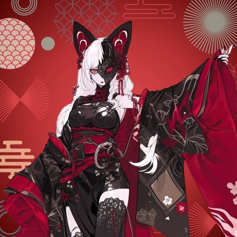 NaChi 原创贴纸【猫又】 - 贴纸 - 纸 红色