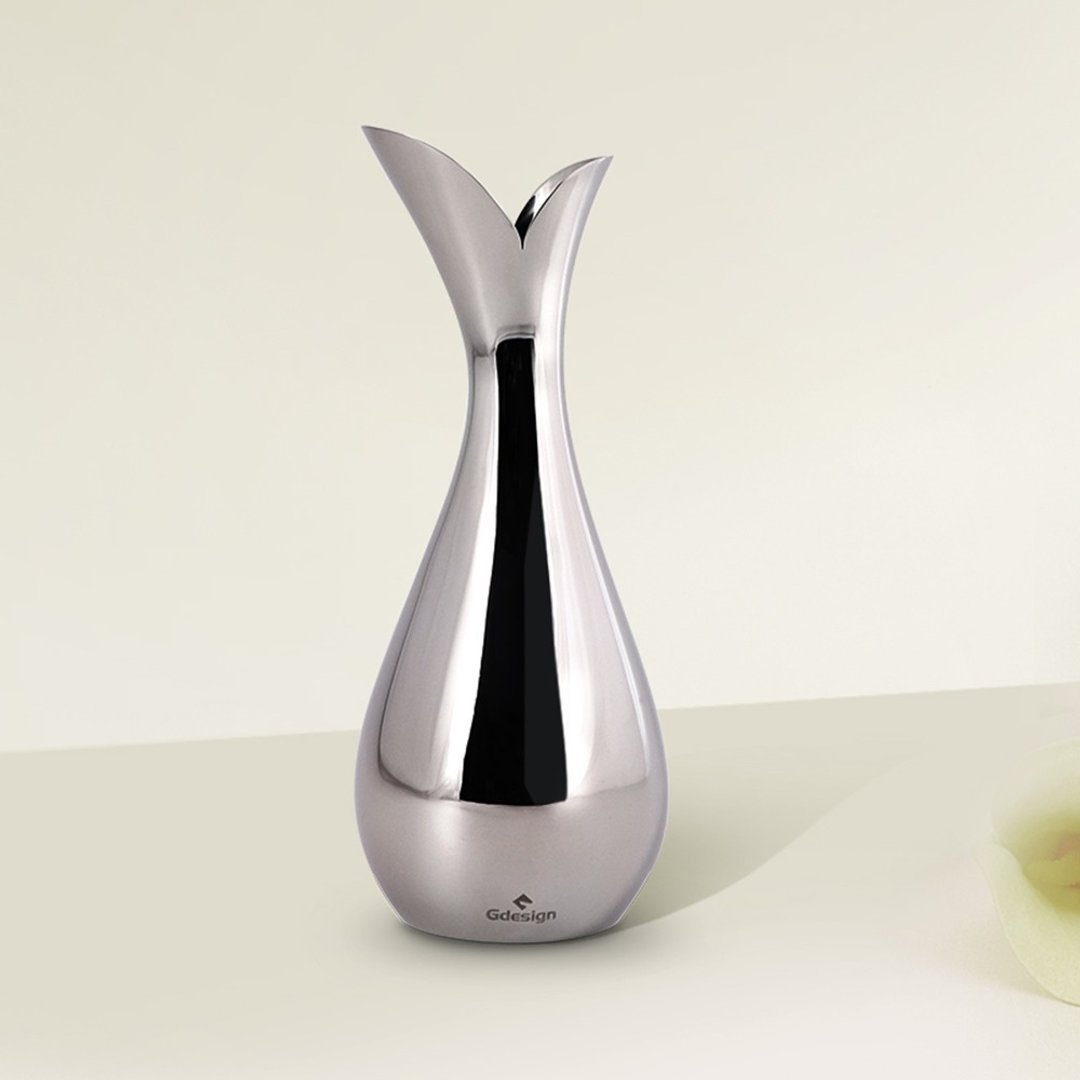 Calla Lily系列-花瓶│ 【Gdesign】海芋精美餐桌用品系列 - 干燥花/捧花 - 不锈钢 银色