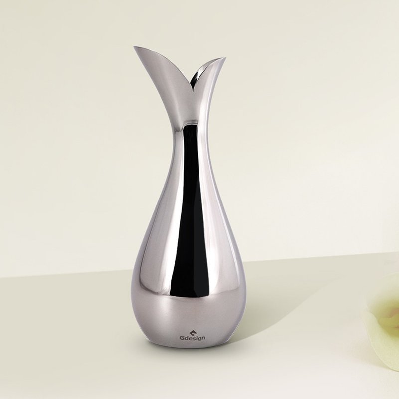 Calla Lily系列-花瓶│ 【Gdesign】海芋精美餐桌用品系列 - 干燥花/捧花 - 不锈钢 银色
