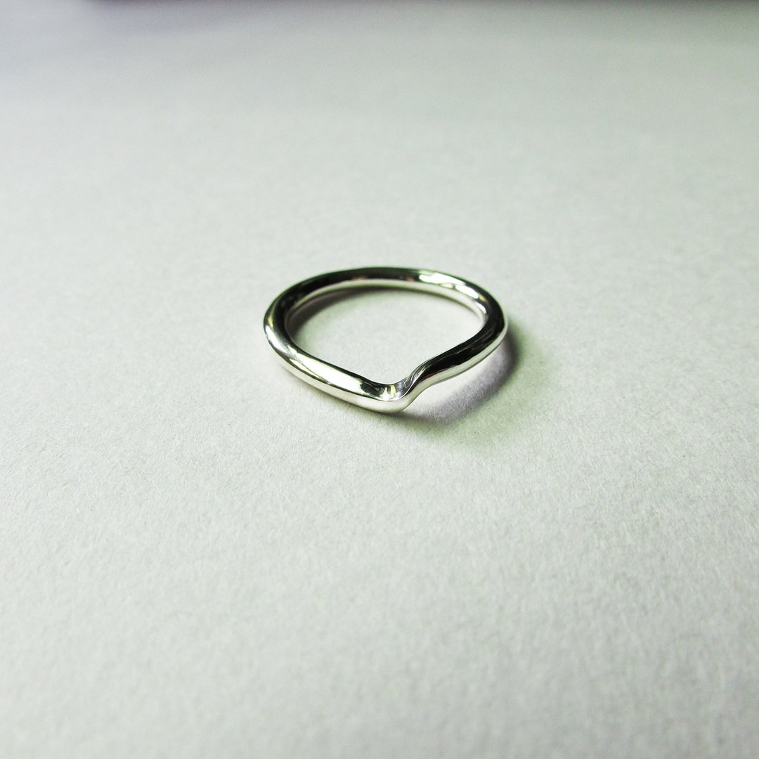 turning ring_转折戒指 | 925银 限量 设计师手作 简洁风 - 戒指 - 银 银色