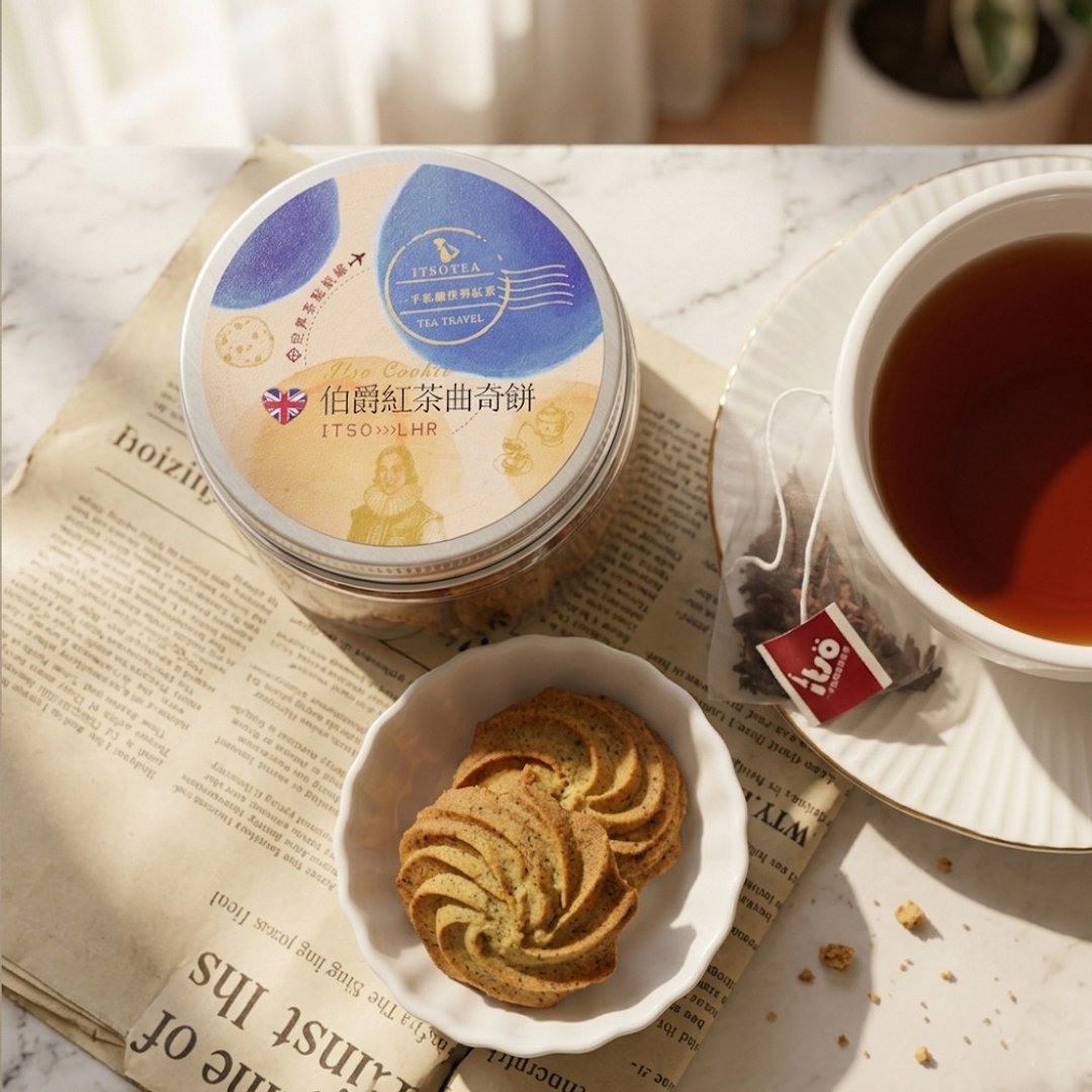私藏茶点饼干 - 伯爵红茶曲奇饼 70g - 手工饼干 - 其他材质 白色