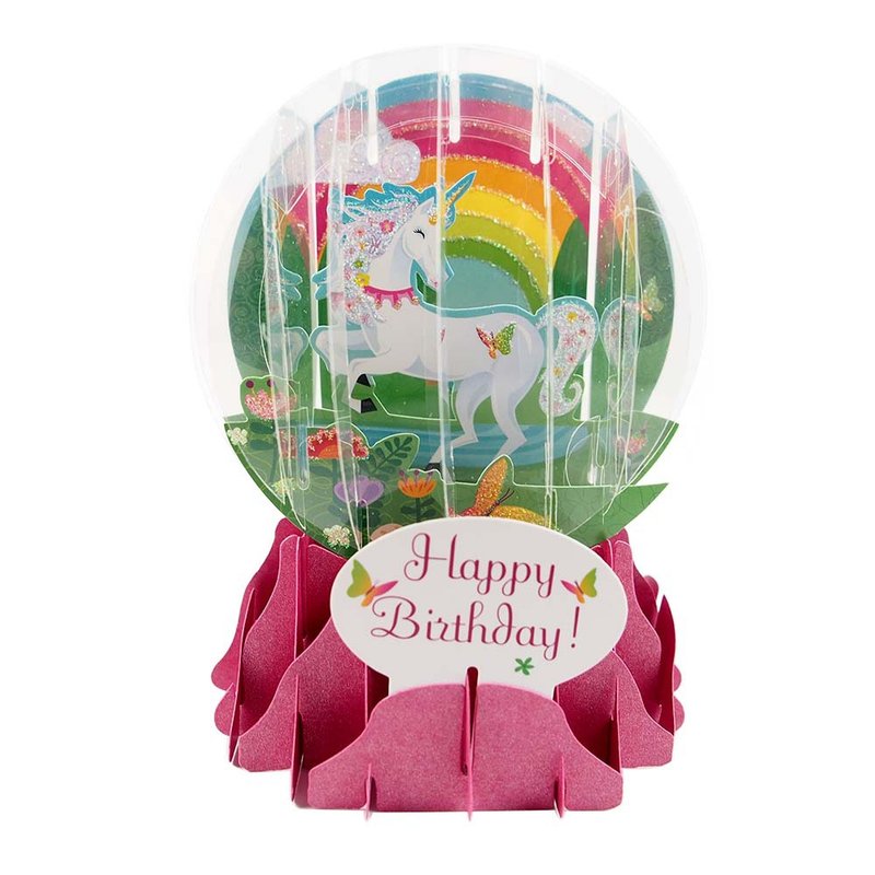 雪球卡-彩虹独角兽【Up With Paper-立体卡片 生日祝福】 - 卡片/明信片 - 纸 多色
