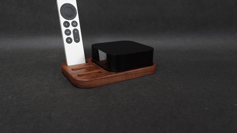 Apple TV 本体与遥控器收纳 - 数码小物 - 木头 橘色