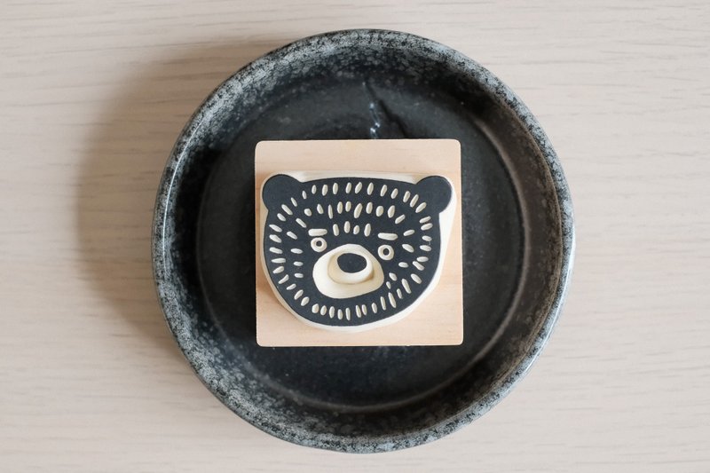 【手刻印章】条纹熊熊 - 印章/印台 - 橡胶 