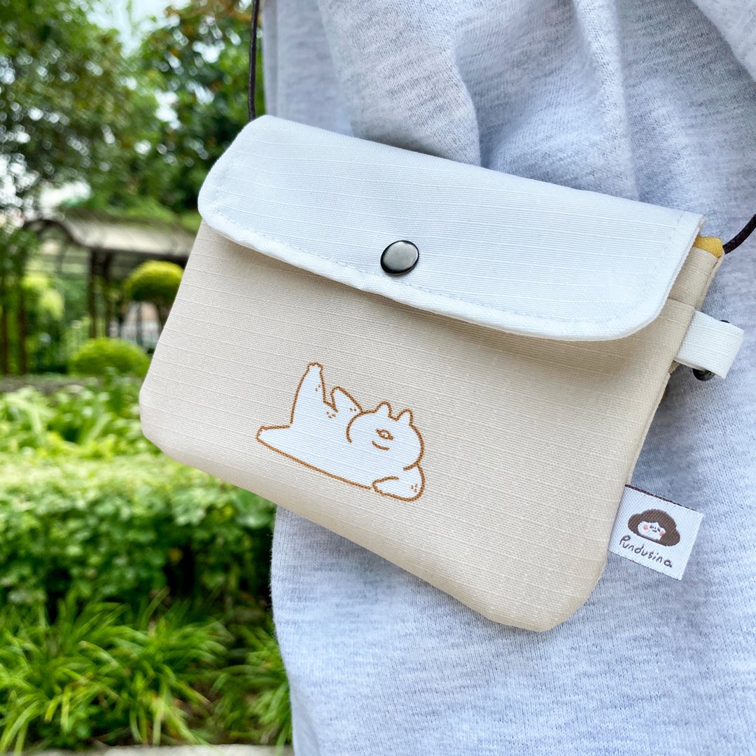 收纳小包 - 猫咪款 - 零钱包 - 防水材质 白色