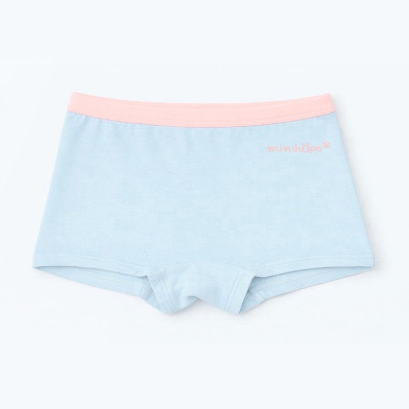 minihope 女童四角裤 - 经典 LOGO(蓝) - 童装上衣 - 棉．麻 蓝色
