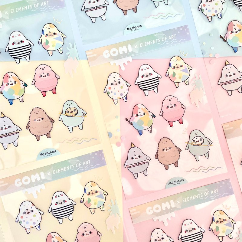 五味 x Elements of Art | 透明贴纸 - 贴纸 - 防水材质 多色