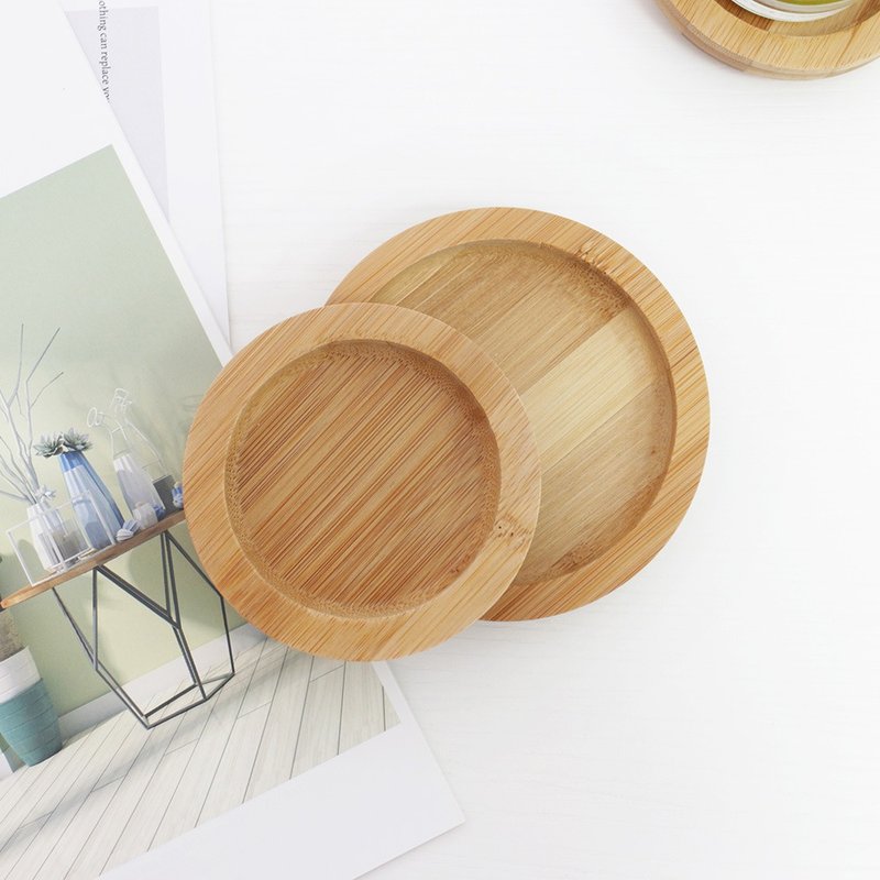 1+1组合竹木杯垫/桌面收纳 - 收纳用品 - 木头 卡其色