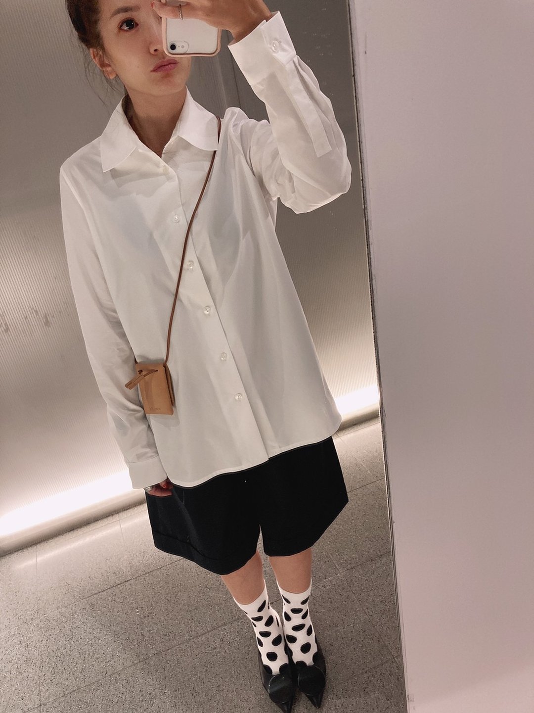 白色简约衬衫 - 女装衬衫 - 棉 白色