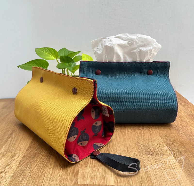 富贵有余 - 三用帆布面纸套 两色 - 纸巾盒 - 棉．麻 