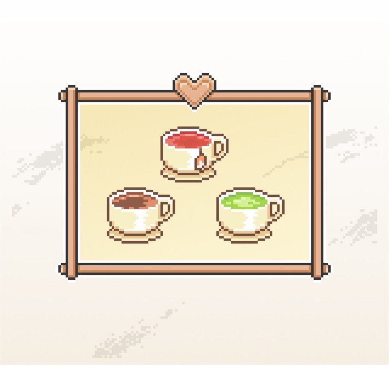 Twitch 表情符号贴图 忠诚点数 可爱像素风 咖啡 茶 - 电脑手机桌布/贴图/App 图示 - 其他材质 