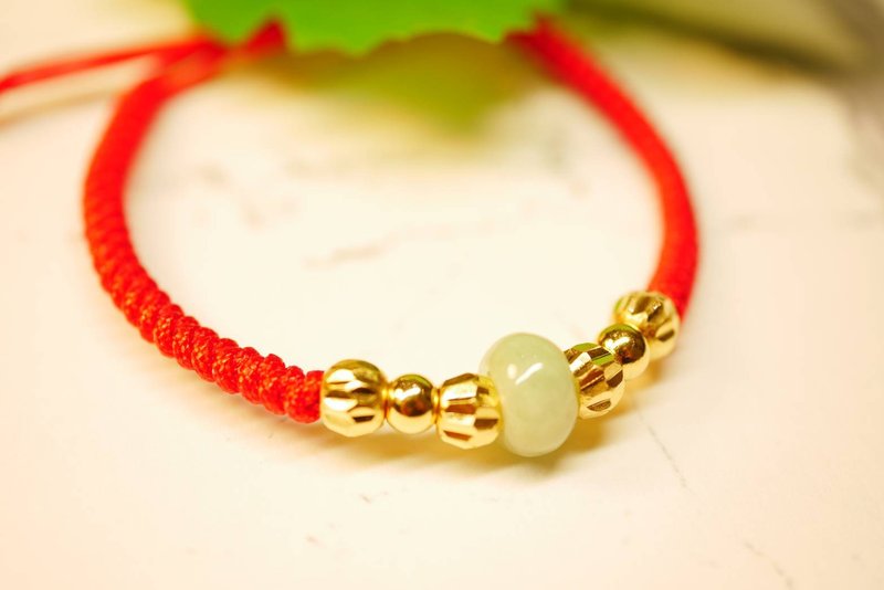 黄金9999-福气满满平安富贵-弥月手绳 - 满月礼盒 - 24k 金 金色