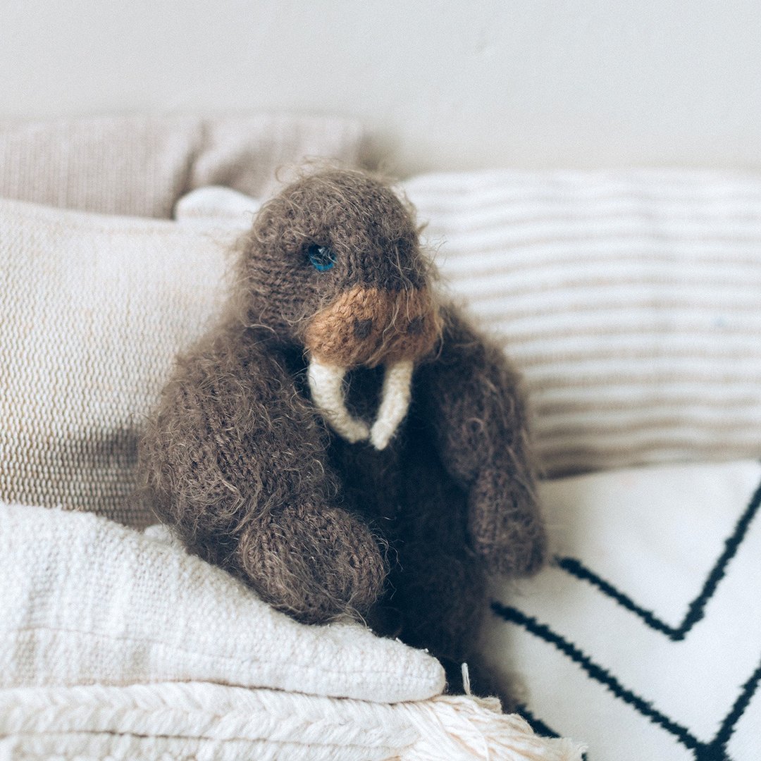 Cute Walrus knitting pattern. Fur seal DIY knitting tutorial step by step - 手工艺教程/工具书 - 其他材质 